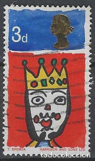 Sellos: GRAN BRETA&Ntilde;A 1966 - NAVIDAD, REY MAGO - USADO