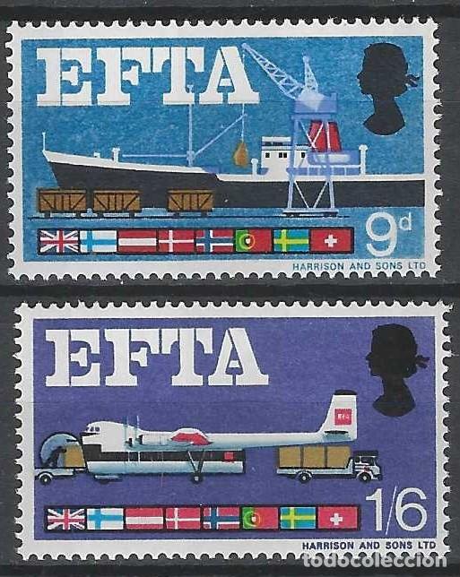 Sellos: GRAN BRETA&Ntilde;A 1967 - ASOCIACI&Oacute;N EUROPEA DE LIBRE COMERCIO, S.COMPLETA - MNH**