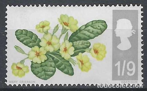 Sellos: GRAN BRETA&Ntilde;A 1967 - FLORES Y PLANTAS, PRIMAVERA - MH*