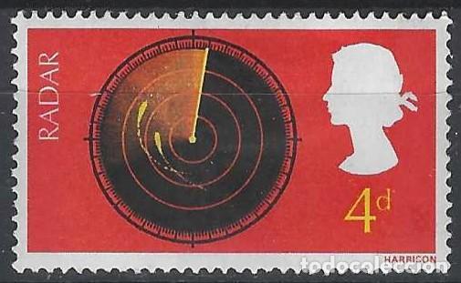 Sellos: GRAN BRETA&Ntilde;A 1967 - INVENTOS Y DESCUBRIMIENTOS BRIT&Aacute;NICOS, RADAR - MH*