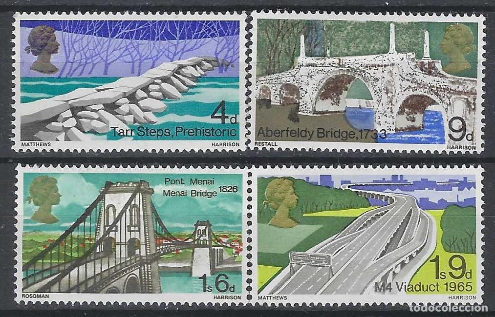 Sellos: GRAN BRETA&Ntilde;A 1968 - PUENTES, S.COMPLETA - MH*
