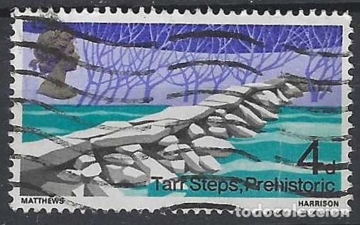 Sellos: GRAN BRETA&Ntilde;A 1968 - PUENTES, PREHIST&Oacute;RICO DE TARR STEPS, EXMOOR - USADO