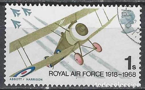 Sellos: GRAN BRETA&Ntilde;A 1968 - ANIVERSARIOS, 50&ordm; A&Ntilde;OS DE LA ROYAL AIR FORCE - USADO