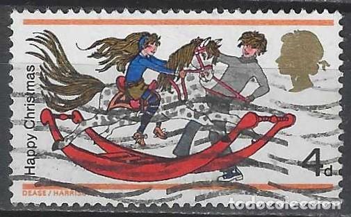 Sellos: GRAN BRETA&Ntilde;A 1968 - NAVIDAD, 4P - USADO