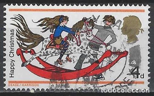 Sellos: GRAN BRETA&Ntilde;A 1968 - NAVIDAD, 4P - USADO
