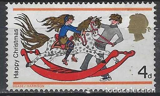Sellos: GRAN BRETA&Ntilde;A 1968 - NAVIDAD, 4P - MSG - Foto 1