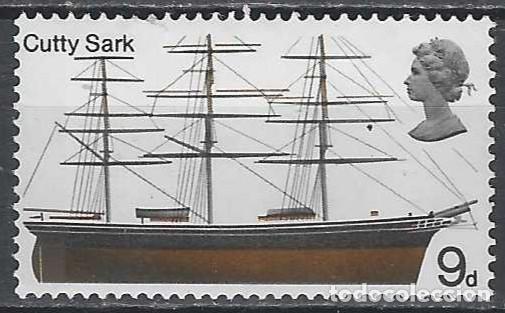 Sellos: GRAN BRETA&Ntilde;A 1969 - HISTORIA DE LA MARINA BRIT&Aacute;NICA, CUTTY SARK - MH*