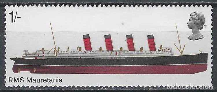 Sellos: GRAN BRETA&Ntilde;A 1969 - HISTORIA DE LA MARINA BRIT&Aacute;NICA, RMS MAURETANIA - MH*