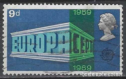 Sellos: GRAN BRETA&Ntilde;A 1969 - ANIVERSARIOS, EMISI&Oacute;N EUROPA - USADO