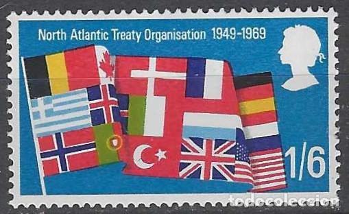 Sellos: GRAN BRETA&Ntilde;A 1969 - ANIVERSARIOS, 50 A&Ntilde;OS DE LA OIT - MNH**