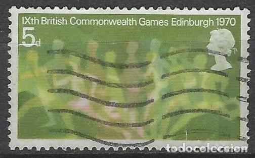 Sellos: GRAN BRETA&Ntilde;A 1970 - 9&ordm; JUEGOS DEPORTIVOS DE LA COMMONWEALTH, ATLETISMO - USADO