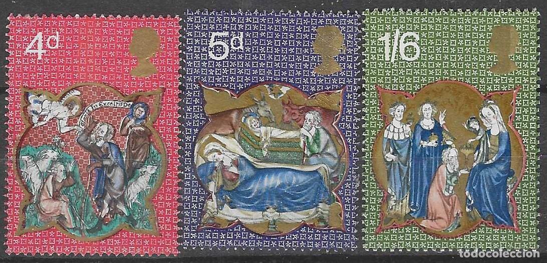 Sellos: GRAN BRETA&Ntilde;A 1970 - NAVIDAD, S.COMPLETA - MNH**