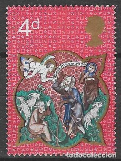 Sellos: GRAN BRETA&Ntilde;A 1970 - NAVIDAD, PASTORES Y EL &Aacute;NGEL - MNH**