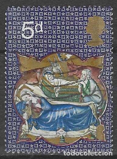 Sellos: GRAN BRETA&Ntilde;A 1970 - NAVIDAD, LA SAGRADA FAMILIA - USADO