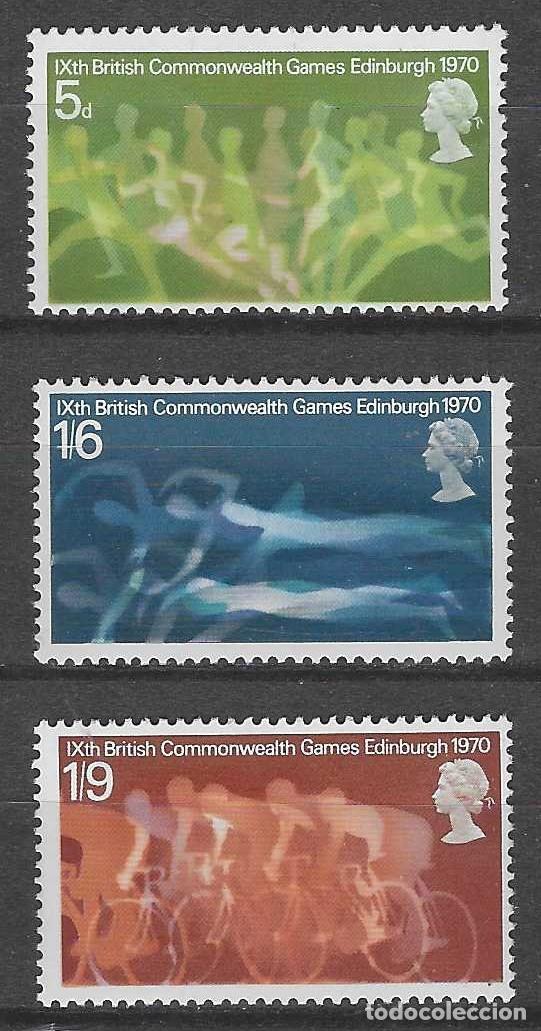 Sellos: GRAN BRETA&Ntilde;A 1970 - 9&ordm; JUEGOS DEPORTIVOS DE LA COMMONWEALTH, S.COMPLETA - MNH**
