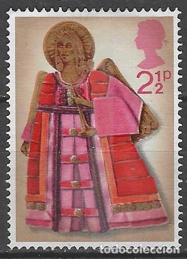 Sellos: GRAN BRETA&Ntilde;A 1972 - NAVIDAD, &Aacute;NGEL TROMPETERO - MSG