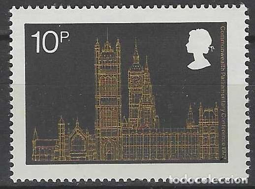 Sellos: GRAN BRETA&Ntilde;A 1973 - 19&ordf; CONFERENCIA DE LA COMMONWEALTH, PALACIO DE WESTMINSTER - MNH**