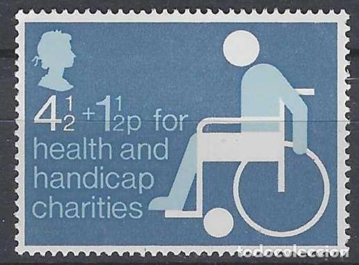 Sellos: GRAN BRETA&Ntilde;A 1975 - AYUDA PARA LOS MINUSV&Aacute;LIDOS - MNH**