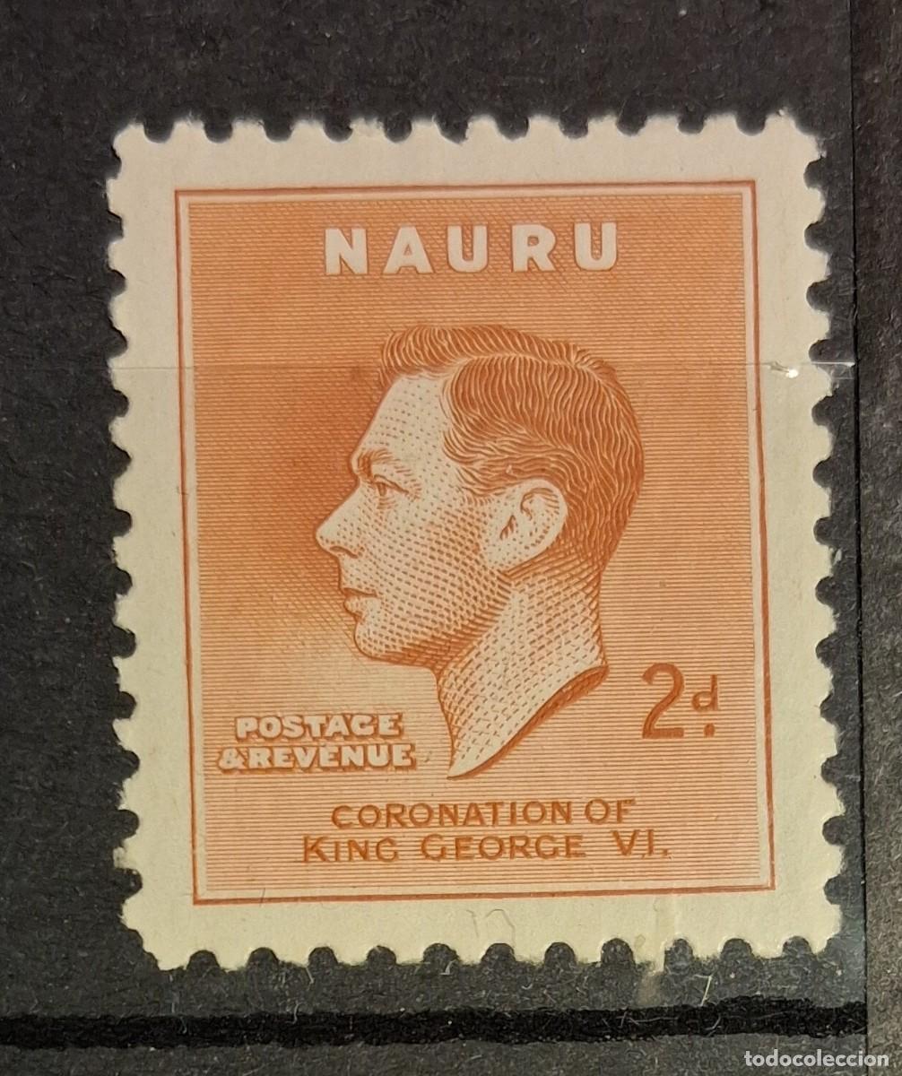 Sellos: GRAN BRETA&Ntilde;A, NAURU, 1937, CAT.YT. 34.