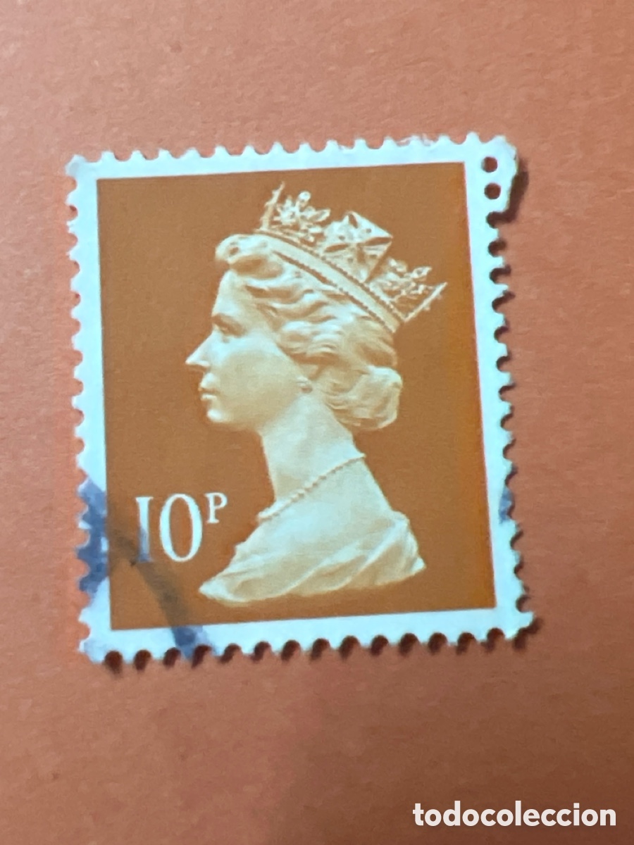 Sellos: S26. GRAN BRETA&Ntilde;A SELLO DE LA REINA ISABEL - QUEEN - 10 P