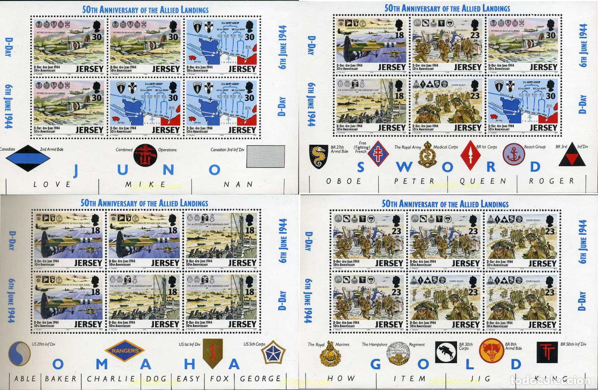Sellos: 217846 MNH JERSEY 1994 50 ANIVERSARIO DEL DESEMBARCO DE NORMANDIA