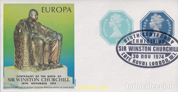 Sellos: 690295 USED GRAN BRETA&Ntilde;A 1974 CENTENARIO DEL NACIMIENTO DE SIR WINSTON CHURCHILL. SOUVENIR