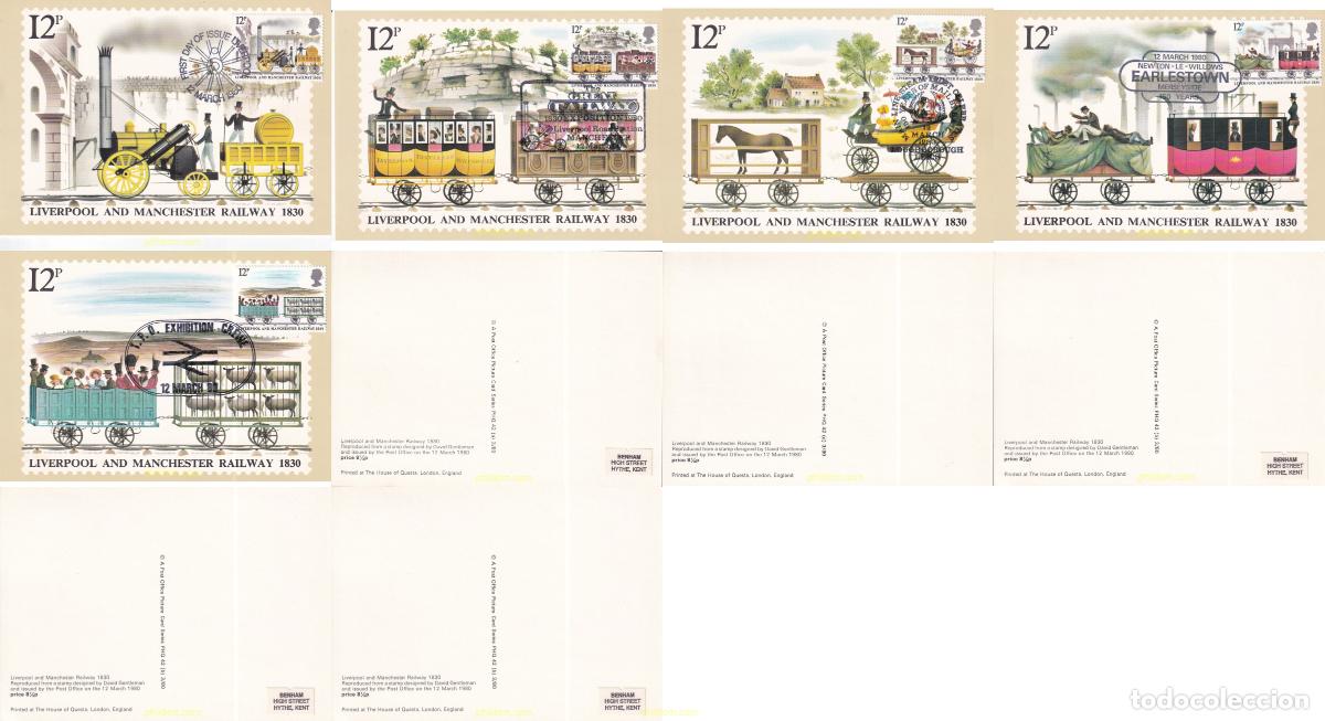 Sellos: 766237 USED GRAN BRETA&Ntilde;A 1980 150 ANIVERSARIO DE LA LINEA LIVERPOOL-MANCHESTER