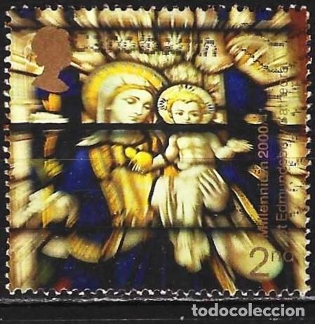 Sellos: Gran Breta&ntilde;a 2000 - Mi 1897 - YT 2207 - Vidriera: La Virgen con el Ni&ntilde;o