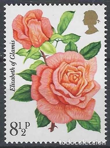Sellos: GRAN BRETA&Ntilde;A 1976 - CENTENARIO DE LA REAL SOCIEDAD DE LA ROSA, &rdquo;ELIZABETH DE GLAMIS&rdquo; - MNH**