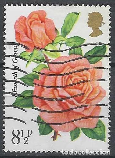 Sellos: GRAN BRETA&Ntilde;A 1976 - CENTENARIO DE LA REAL SOCIEDAD DE LA ROSA, &rdquo;ELIZABETH DE GLAMIS&rdquo; - USADO