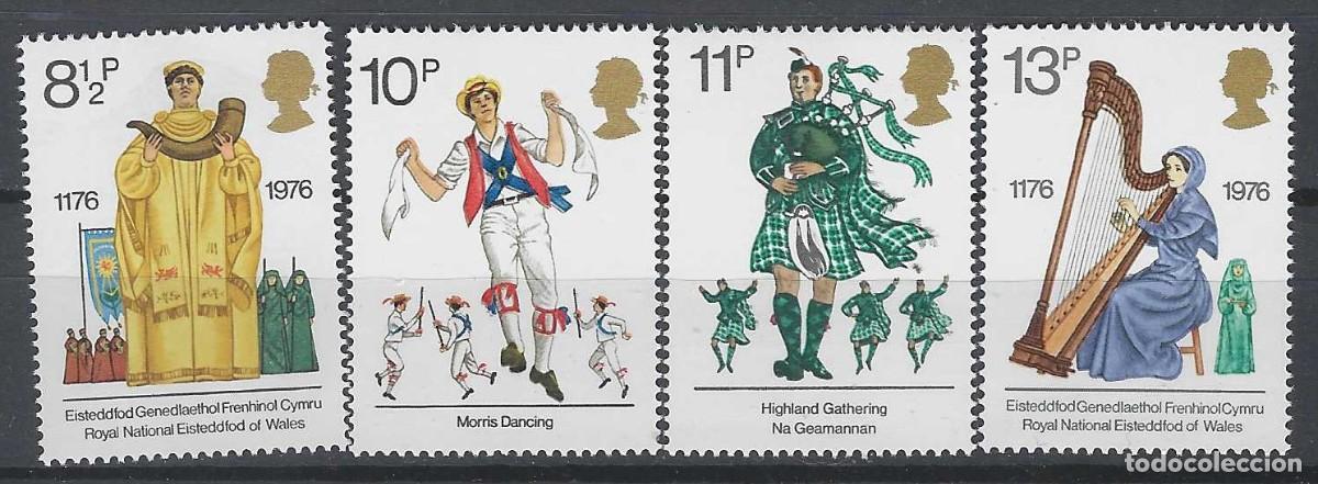 Sellos: GRAN BRETA&Ntilde;A 1976 - TRADICIONES CULTURALES DE GRAN BRETA&Ntilde;A, S.COMPLETA - MNH**