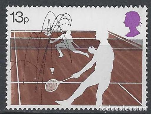 Sellos: GRAN BRETA&Ntilde;A 1977 - DEPORTES DE RAQUETA, BADMINTON - MNH**