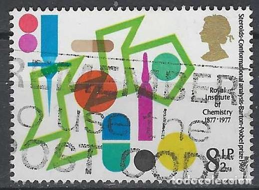 Sellos: GRAN BRETA&Ntilde;A 1977 - PREMIOS NOBEL BRIT&Aacute;NICOS DE QU&Iacute;MICA, ESTEROIDES - USADO