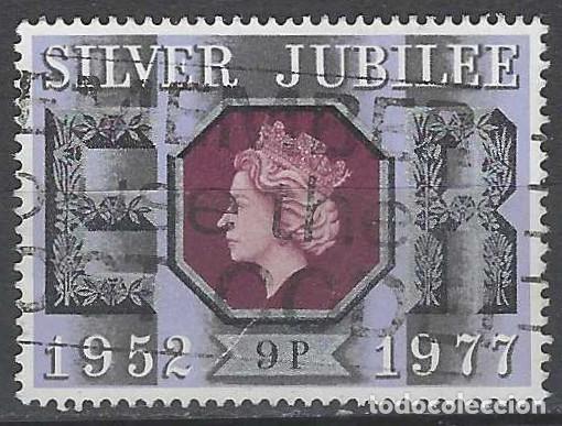 Sellos: GRAN BRETA&Ntilde;A 1977 - 25&ordm; ANIV. DEL REINADO DE ISABEL II, 9P - USADO