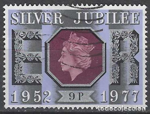 Sellos: GRAN BRETA&Ntilde;A 1977 - 25&ordm; ANIV. DEL REINADO DE ISABEL II, 9P - USADO