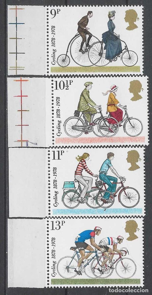 Sellos: GRAN BRETA&Ntilde;A 1978 - CENTENARIO DE LA FEDERACI&Oacute;N NACIONAL DE CICLISMO, S.COMPLETA - MNH**