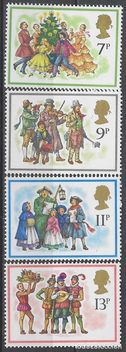 Sellos: GRAN BRETA&Ntilde;A 1978 - NAVIDAD, VILLANCICOS, S.COMPLETA - MNH**