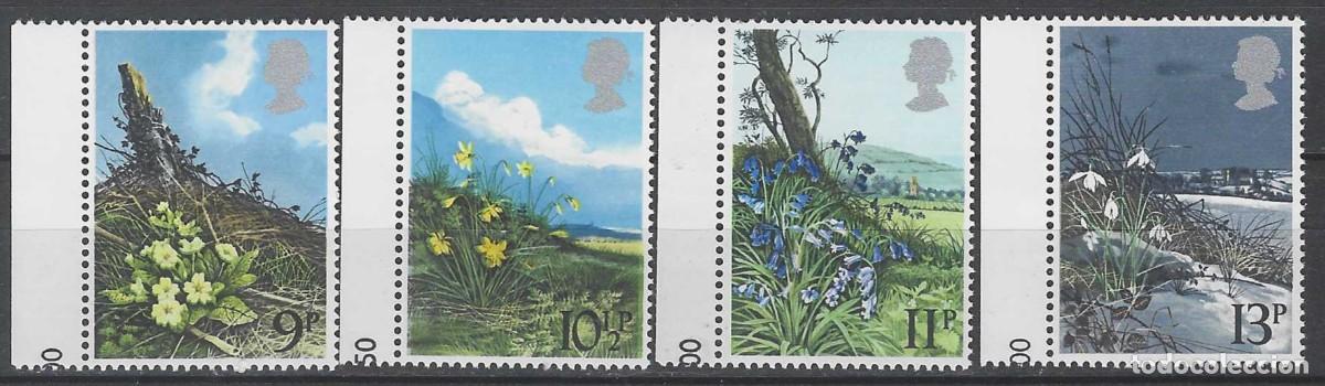 Sellos: GRAN BRETA&Ntilde;A 1979 - FLORA SILVESTRE, S.COMPLETA - MNH**