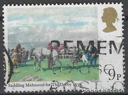 Sellos: GRAN BRETA&Ntilde;A 1979 - 2&ordm; CENTENARIO DEL DERBY DE EPSON, PINTURAS, &rdquo;MAHMOUD&rdquo; - USADO