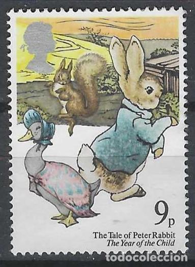 Sellos: GRAN BRETA&Ntilde;A 1979 - A&Ntilde;O INTERNACIONAL DEL NI&Ntilde;O, CUENTOS INFANTILES, &rdquo;PETER RABBIT&rdquo; - MSG