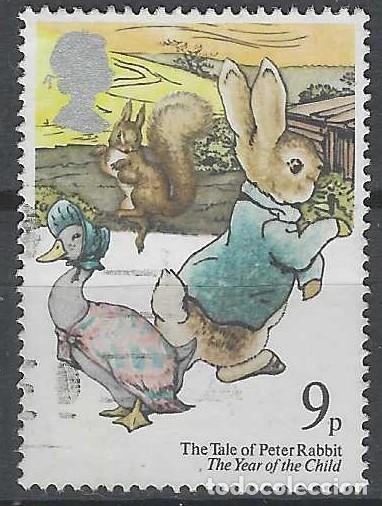 Sellos: GRAN BRETA&Ntilde;A 1979 - A&Ntilde;O INTERNACIONAL DEL NI&Ntilde;O, CUENTOS INFANTILES, &rdquo;PETER RABBIT&rdquo; - USADO