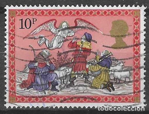Sellos: GRAN BRETA&Ntilde;A 1979 - NAVIDAD, LA ANUNCIACI&Oacute;N A LOS PASTORES - USADO
