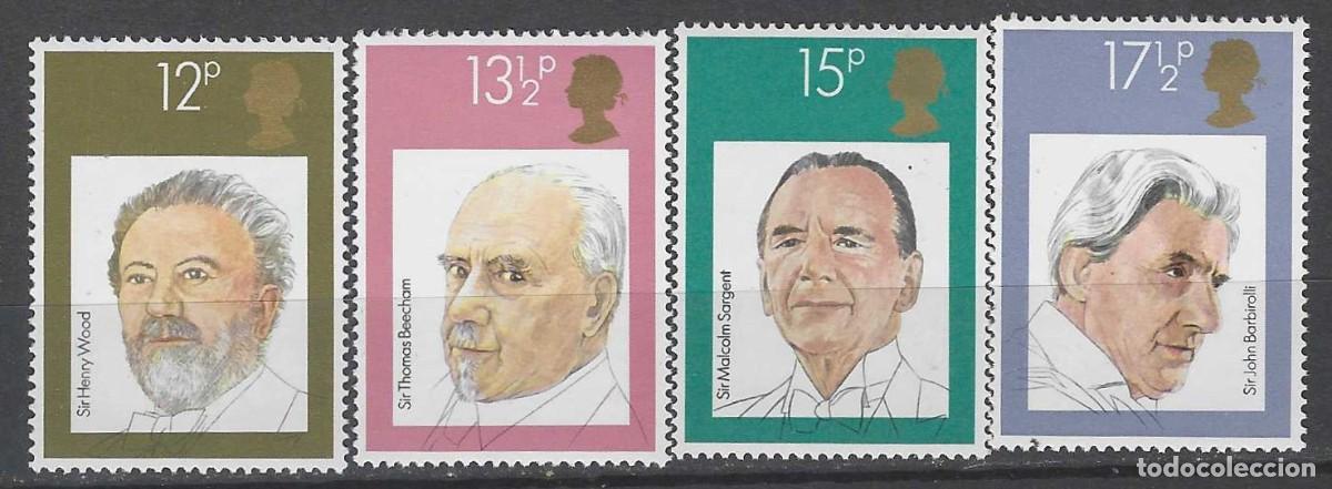Sellos: GRAN BRETA&Ntilde;A 1980 - M&Uacute;SICA, COMPOSITORES BRIT&Aacute;NICOS, S.COMPLETA - MNH**