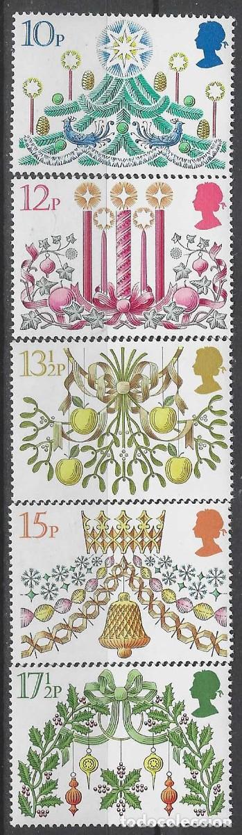 Sellos: GRAN BRETA&Ntilde;A 1980 - NAVIDAD, ADORNOS DIVERSOS, S.COMPLETA - MNH**