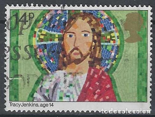 Stamps: GRAN BRETA&Ntilde;A 1981 - NAVIDAD, DIBUJOS INFANTILES 14P - USADO