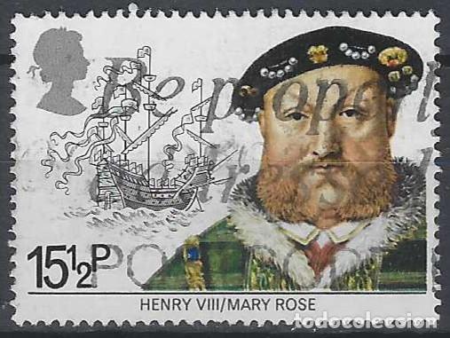 Sellos: GRAN BRETA&Ntilde;A 1982 - EXPLORADORES Y NAVEGANTES, &rdquo;MARY ROSE&rdquo; Y ENRIQUE VIII - USADO