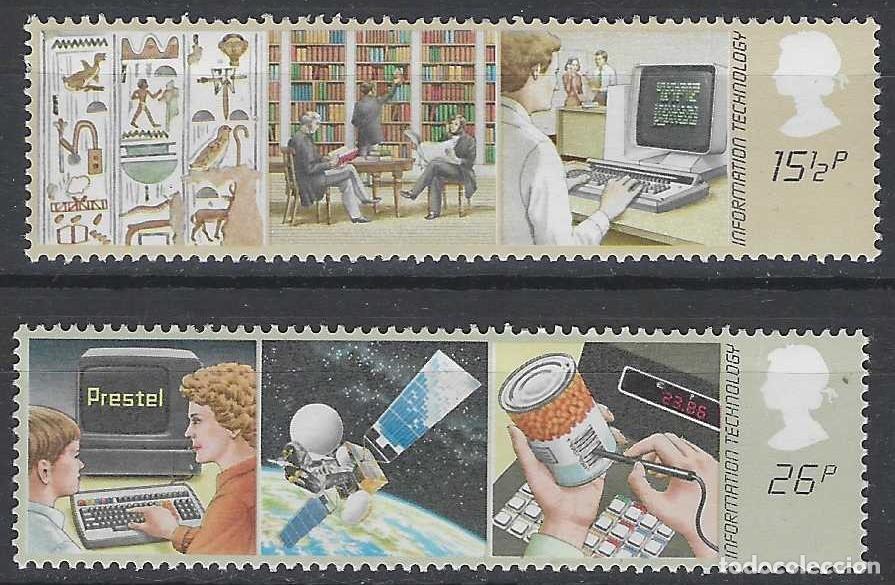 Sellos: GRAN BRETA&Ntilde;A 1982 - TECNOLOG&Iacute;AS DE LA INFORMACI&Oacute;N, S.COMPLETA - MH*