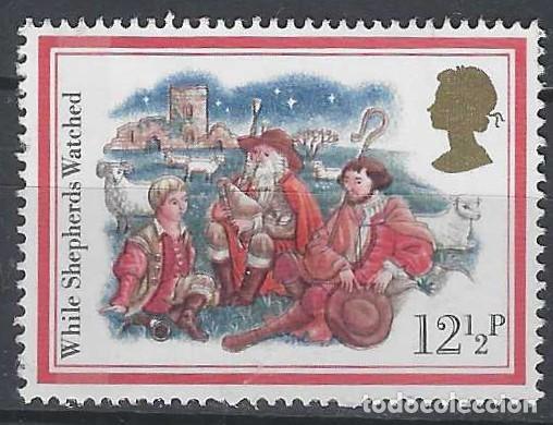 Sellos: GRAN BRETA&Ntilde;A 1982 - NAVIDAD, LOS PASTORES - MSG - Foto 1