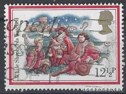 Sellos: GRAN BRETA&Ntilde;A 1982 - NAVIDAD, LOS PASTORES - USADO