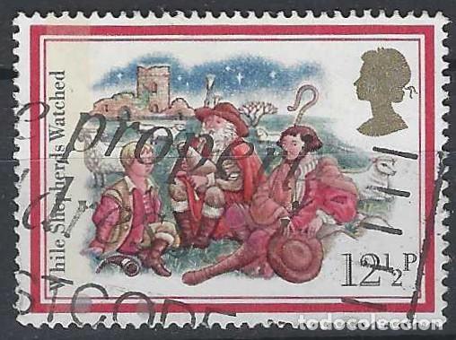 Sellos: GRAN BRETA&Ntilde;A 1982 - NAVIDAD, LOS PASTORES - USADO